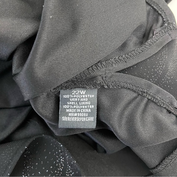 Dress Barn Black Swirk Sequin Sleeveless Lined Blouse NWOT - Picture 9 of 12